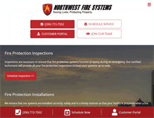 Tablet Screenshot of nwfiresystems.com